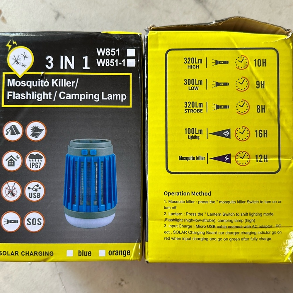 3 in 1 Mosquito Killer / Flashlight / Camping Lamp NI